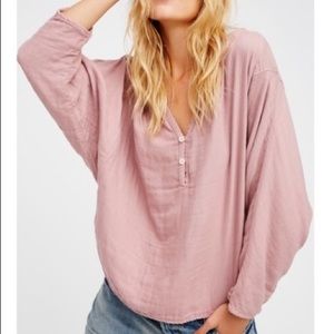 Free People x CP Shades Double Cloth Linen Top